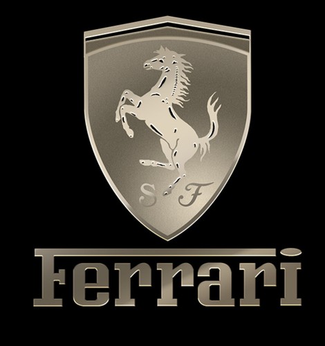 Metalized sticker ferrari logo - metalized,